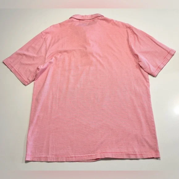 Johnnie O West Coast Prep
Men's Polo Shirt Size Large Pink/White Stripe Golf - Picture 2 of 7